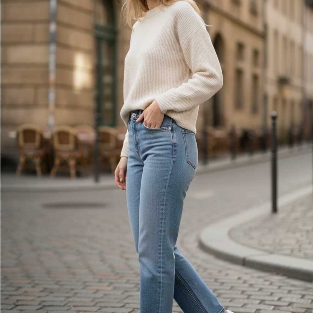 Fashion Nova Light Blue Straight Leg Jeans